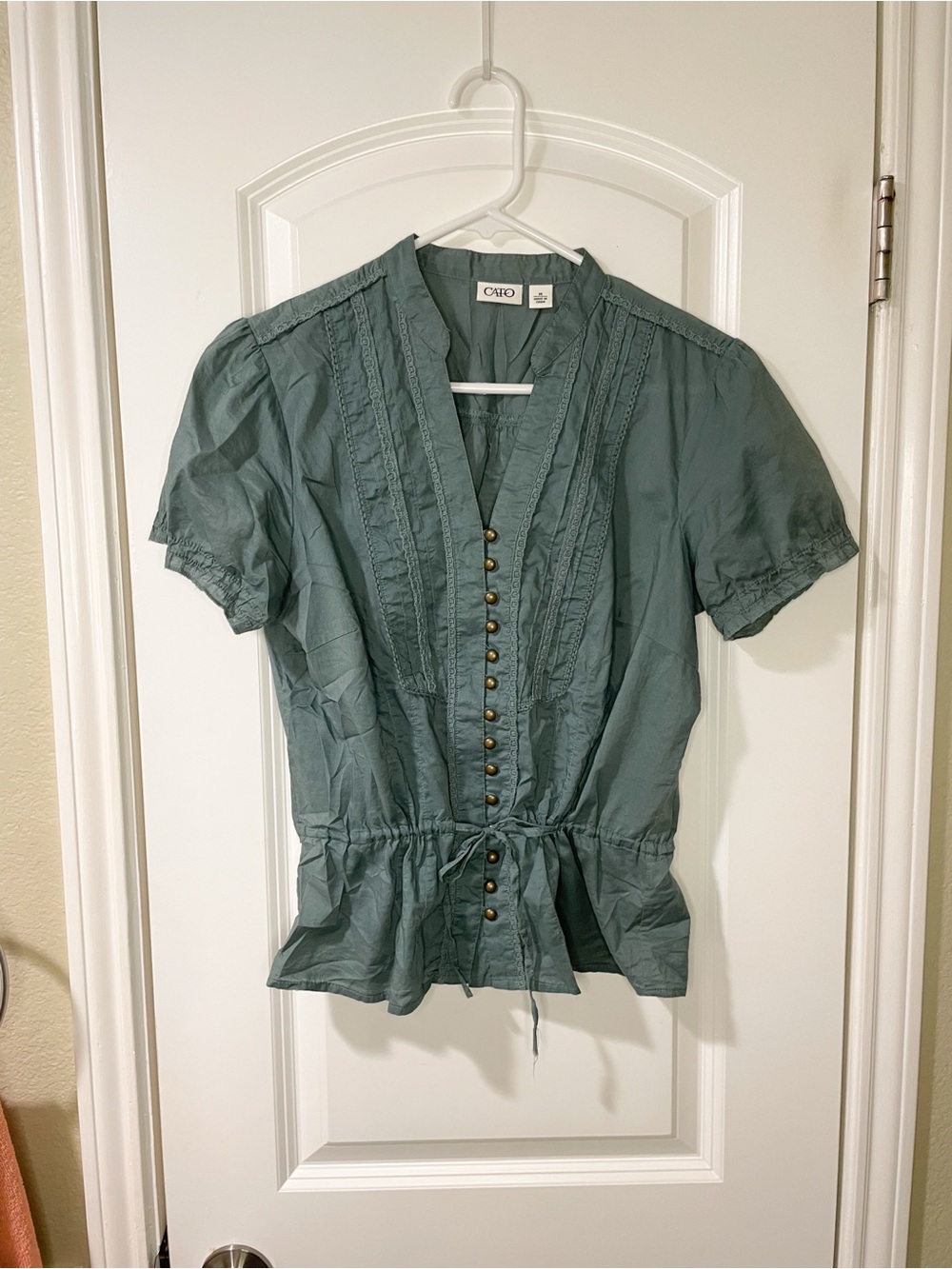 Cato Teal Peplum Blouse